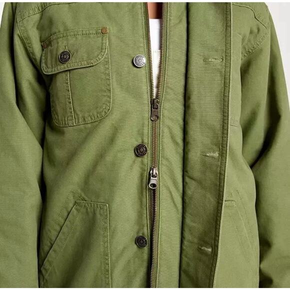 NWT women ALPINE DESIGN  QUILTED LINED CHORE COAT  SIZE XL  LUSH OLIVE - Picture 5 of 6